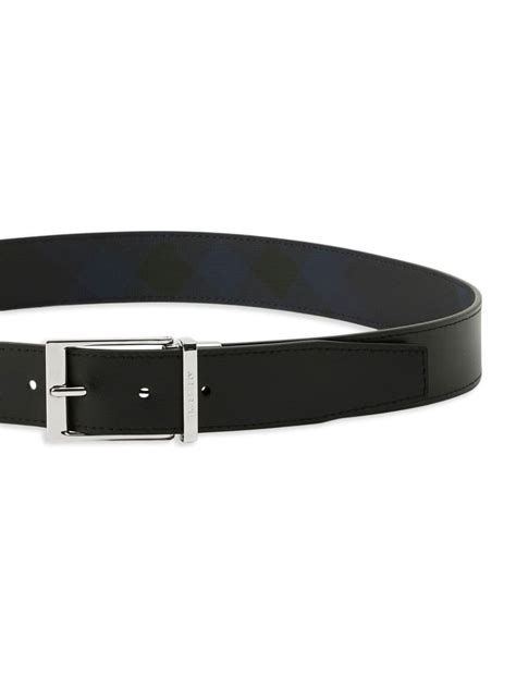 burberry plaque london check and leather belt|Check Leather B Shield Belt in Slate .